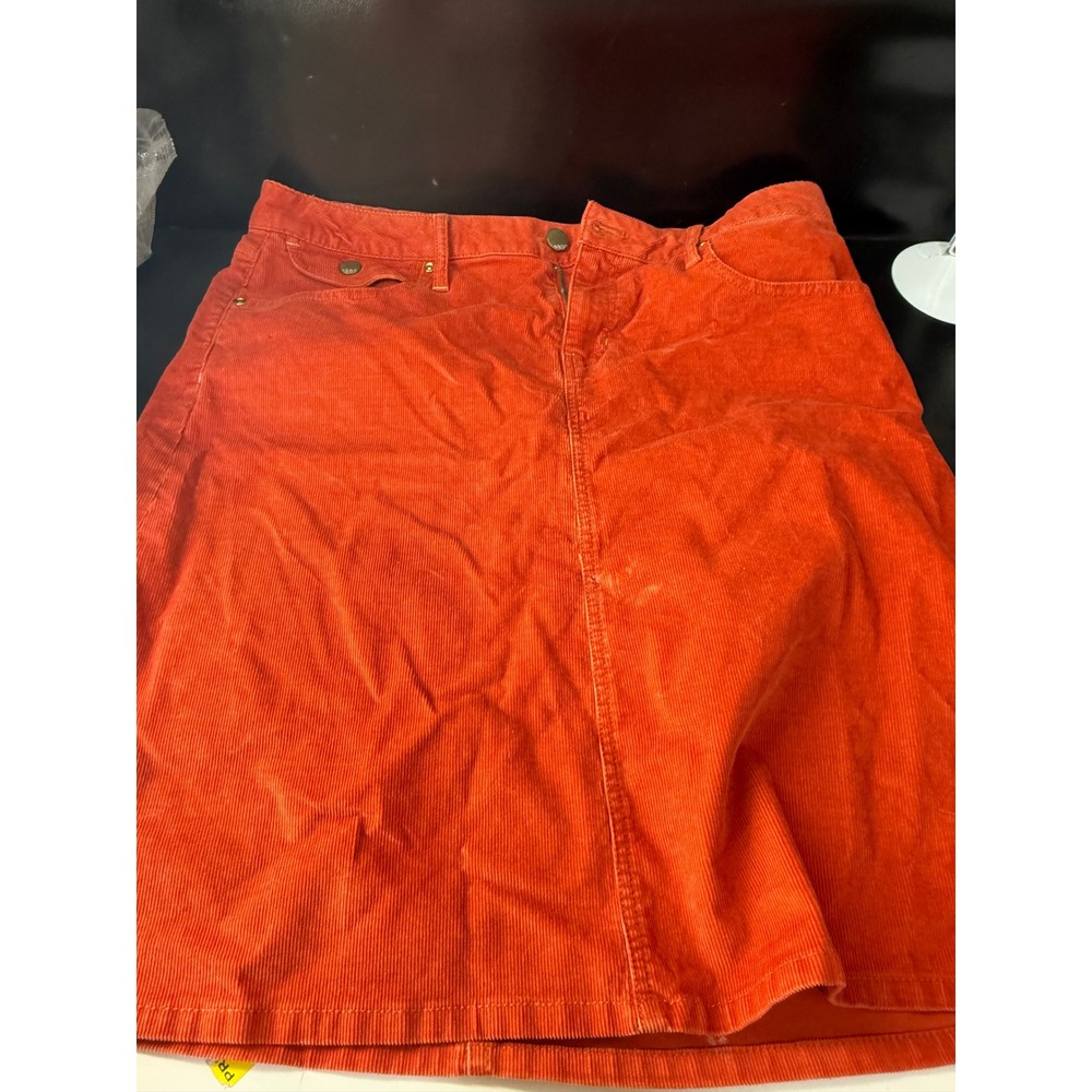 Gap‎ 1969 Burnt Orange Corduroy Mini Skirt Womens Size 31/12 Five Pocket Rust